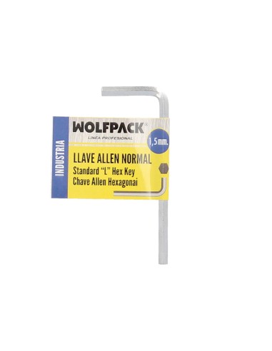 Llave Allen Standar Acero Cromo Vanadio Profesional 1,5 mm. Llave Hexagonal, Llave Allen Taller Mecanica, Llave Allen Bricolaje