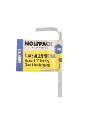 Llave Allen Standar Acero Cromo Vanadio Profesional 2,5 mm. Llave Hexagonal, Llave Allen Taller Mecanica, Llave Allen Bricolaje