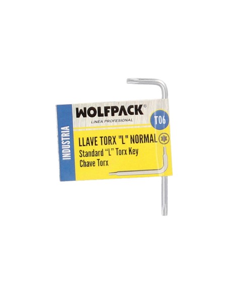 Llave Torx Standar Acero Cromo Vanadio Profesional T06 mm. Llave Estrella, Llave Allen Estrella