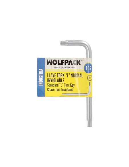 Llave Torx Inviolable Standar Acero Cromo Vanadio Profesional T09 mm. Llave Estrella, Llave Allen Estrella