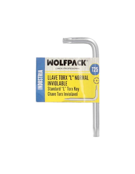 Llave Torx Inviolable Standar Acero Cromo Vanadio Profesional T25 mm. Llave Estrella, Llave Allen Estrella