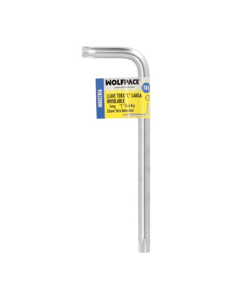 Llave Torx Inviolable Larga Acero Cromo Vanadio Profesional T45 mm. Llave Estrella, Llave Allen Estrella