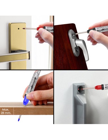 Rotulador Marcador Punta Larga Negro, Marcador Agujeros Profundos, Marcador Zonas Dificil Acceso, Trazador, Rotulador Obras,