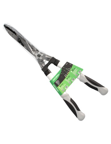 Tijera Podar Setos 2 Manos Aluminio 63 cm. Hojas Acero Antiadherente, Mango TPR, Ajuste Corte