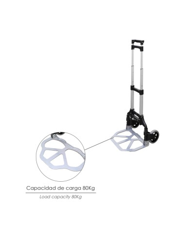 Carretilla Plegable Aluminio Portatil 60 kg.