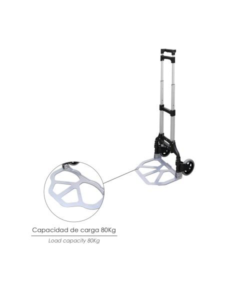 Carretilla Plegable Aluminio Portatil 60 kg.