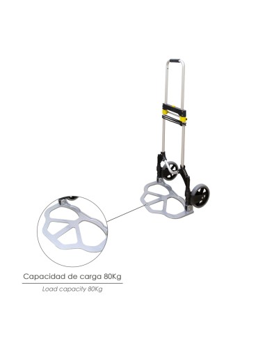 Carretilla Plegable Aluminio Portatil 80 kg.