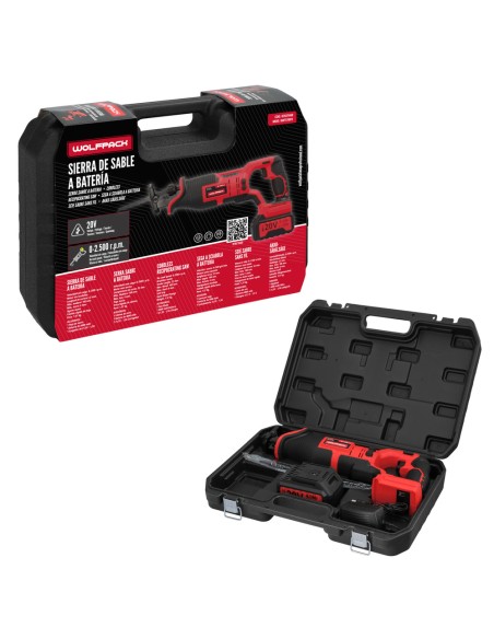 Sierra De Sable 20 V. Bateria 4 Ah. Cambio Rapido de Hoja. Madera 100 mm. / Acero 6 mm.