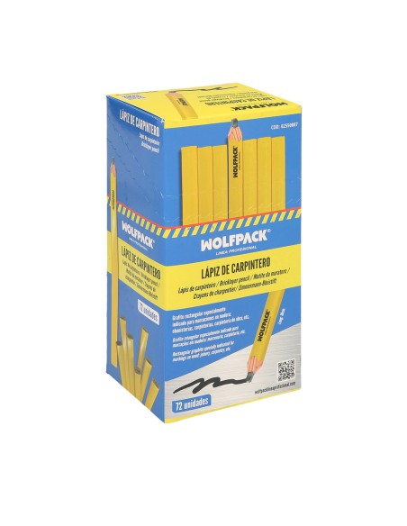 Lapiz Carpintero Standar Caja 72 Lapices. Marcador Carpinteria, Albañileria, Construcción.