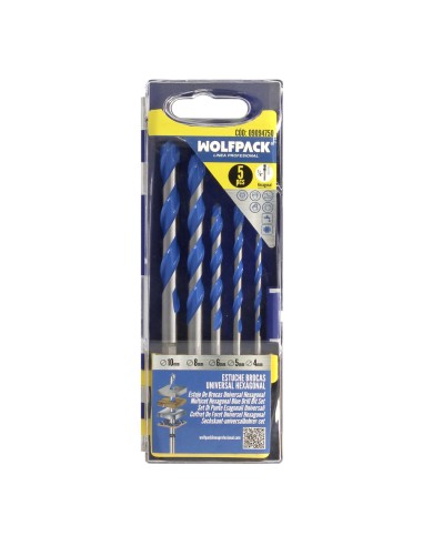 Estuche Brocas Universales Hexagonal Ø 4,0 a Ø 10 mm.