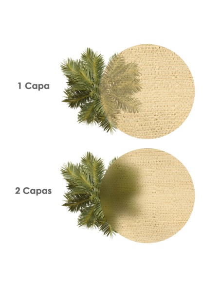 Malla Sombreo Rollo 2 x 50 metros, Reduce Radiación, Protección Jardín y Terraza, Regula Temperatura, Color Beige