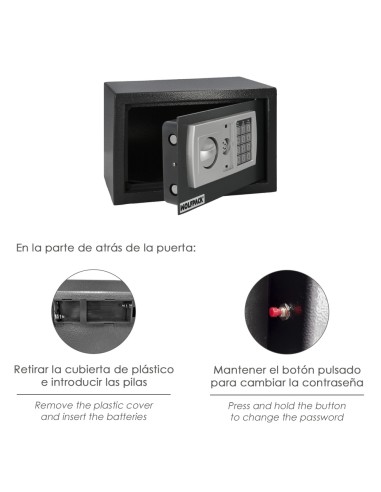 Caja Fuerte Sobreponer Electrica 31x20x20 cm.