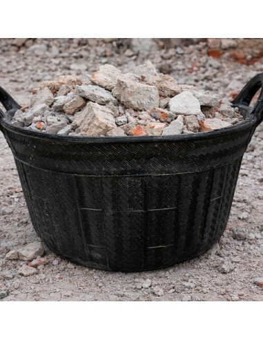 Espuerta Goma Carbonera 30 Litros Con Asas Base y Laterales Reforzado. Espesor 1 cm. Espuerta Obra, Cubo Goma Obra