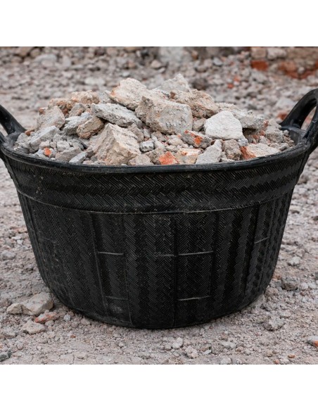 Espuerta Goma Carbonera 30 Litros Con Asas Base y Laterales Reforzado. Espesor 1 cm. Espuerta Obra, Cubo Goma Obra