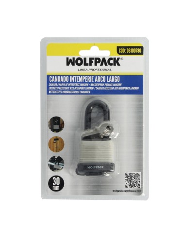 Candado Intemperie Arco Largo 30 mm.