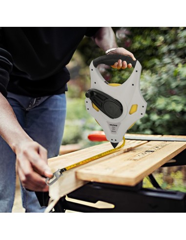 Cinta Metrica Fibra de Vidrio 50 Metros Sistema 3x Velocidad Recogida