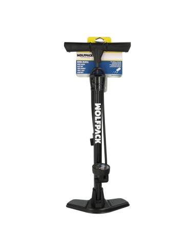 Bomba Aire Con Manometro 8 Bares Cuerpo y Pies Acero, Valvulas SCHRADER y PRESTA con Adaptadores. Bomba Bicicletas, Bomba coches