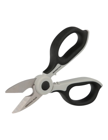Tijeras Electricista 155 mm. Mango TPR Plus No tension. Hojas Acero Inoxidable, Ergonomicas, Tijeras Cortar Cable, Pelacables
