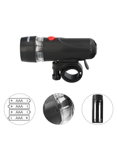 Kit Luces Led Delantera y Trasera Para Bicicleta / Patinete. Funcionamiento a Pilas.