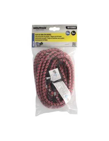 Pulpo De Goma Con Ganchos 1,5 Metros 2 Unidades