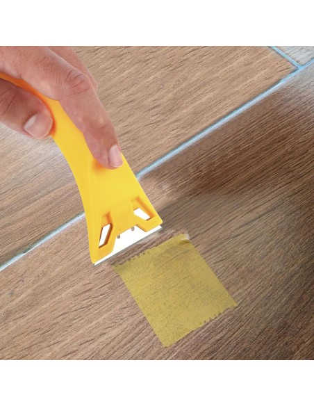 Rascavidrios Plastico Amarillo Hoja 60 mm. Rasqueta Vitroceramica, Rascador Vidrio, Rascador Vitroceramica,