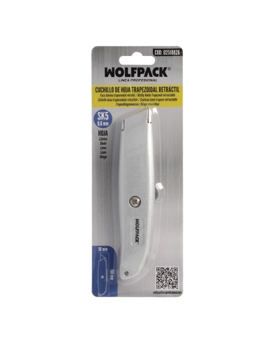 Cuchillo Hoja Trapezoidal Retráctil Acero Sk5