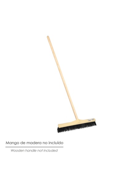 Cepillo Barrendero Industrial Fibra Rigida PVC. Soporte Polipropileno 50 cm. (Sin Mango)