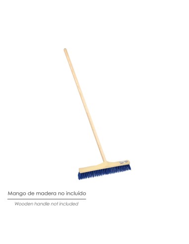 Cepillo Barrendero Industrial Fibra Semi Rigida PVC. Soporte Polipropileno 50 cm. (Sin Mango)