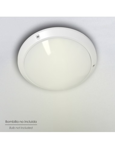 Lampara Plafon Interiores / Exteriores IP45 Portalamparas E27 Ø 27 x 9,5 cm.