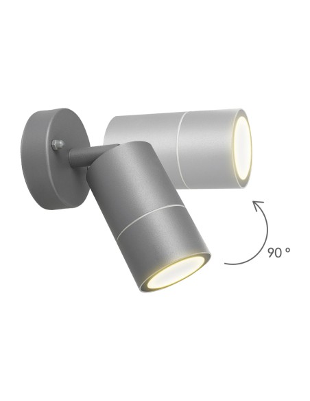 Lampara Aplique Exterior GU10 IP44 Color Antracita Aplique Techo, Luz Jardín, Lámpara Jardín, Luz Exterior, Aplique Jardín