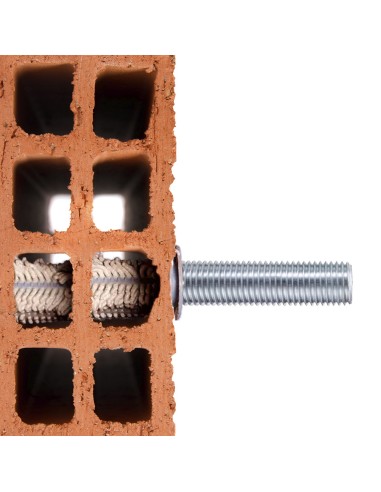 Tamiz Taco Quimico Largo Para Anclajes Quimicos Ø 16x330 mm. Seccionable (Bolsa 5 unidades)