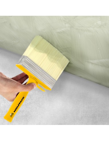 Brocha Profesional Techos 70x30 mm. Cerda Blanca. Mango Ergonomico, Con Gancho. Brocha Pintura, Brocha Pintor Profesional