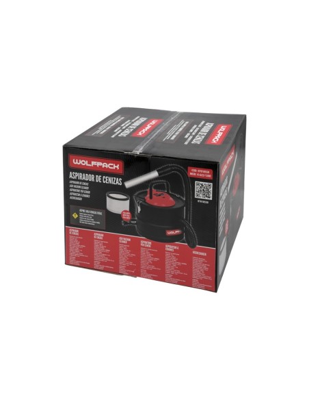 Aspirador Cenizas Wolfpack 1200 Watt. 15 Litros