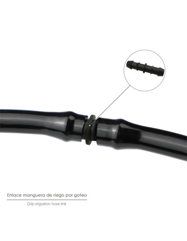 Enlace Simple Para Tuberias Goteo Ø 16 mm. (Bolsa 100 Piezas) Riego Por Goteo, Microaspersión, Riego Por Nebulizacion