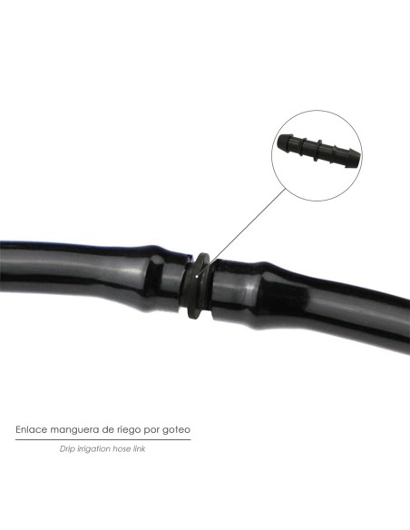 Enlace Simple Para Tuberias Goteo Ø 16 mm. (Bolsa 100 Piezas) Riego Por Goteo, Microaspersión, Riego Por Nebulizacion