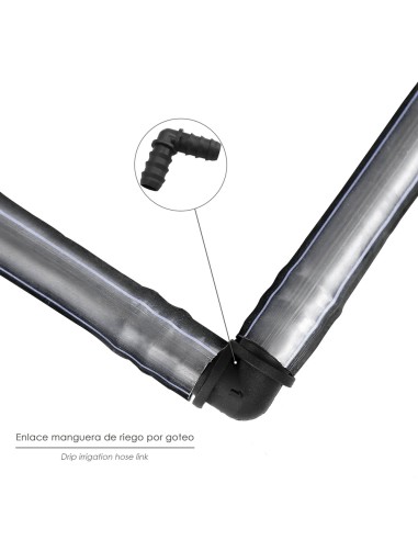 Codo Simple Para Tuberias Goteo Ø 16 mm. (Bolsa 100 Piezas) Riego Por Goteo, Microaspersión, Riego Por Nebulizacion