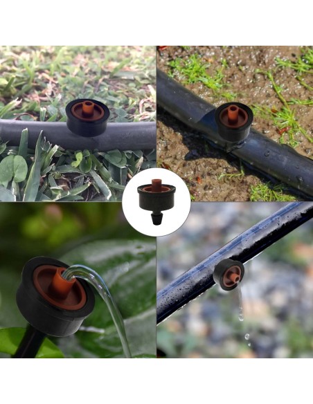 Gotero Autocompensante Clipado 4 Litros / Hora Para Riego Por Goteo (Bolsa 200 Piezas) Riego Por Goteo, Microaspersión,