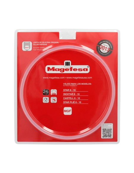 Junta De Silicona Para Olla Magefesa Ø24cm Olla Express Magefesa Star / Inoxtar / Castel / Star Plié. Recambio original.