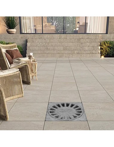 Sumidero Sifónico Pvc 15x15 cm. Salida De Ø 75 / 50 mm. desagüe, Desaguadero, Tragadero, Alcantarilla,