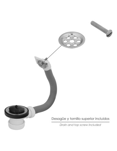 Valvula Fregadero Ø70 mm. 1 1/2" Con Rebosadero