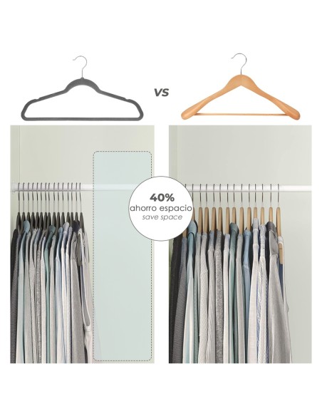 Percha Terciopelo 445 mm. (Pack 10 Piezas)