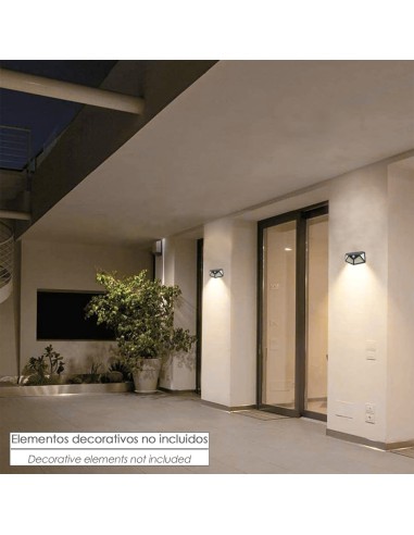 Aplique Solar Led Con Sensor De Luz y De Movimiento 270 Lumenes Ip4x Foco Led A Bateria, Foco Solar.