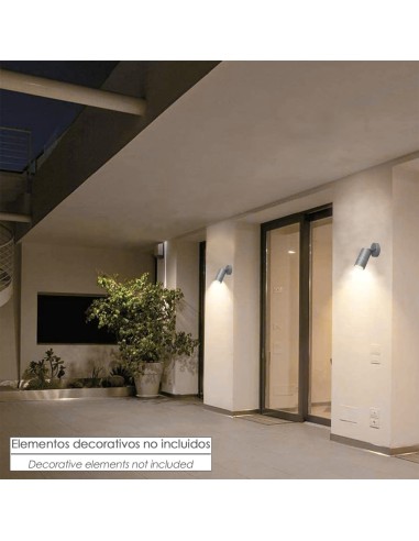 Lampara Aplique Exterior GU10 IP44 Color Antracita Aplique Techo, Luz Jardín, Lámpara Jardín, Luz Exterior, Aplique Jardín