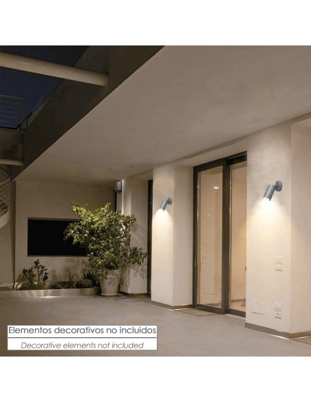 Lampara Aplique Exterior GU10 IP44 Color Antracita Aplique Techo, Luz Jardín, Lámpara Jardín, Luz Exterior, Aplique Jardín