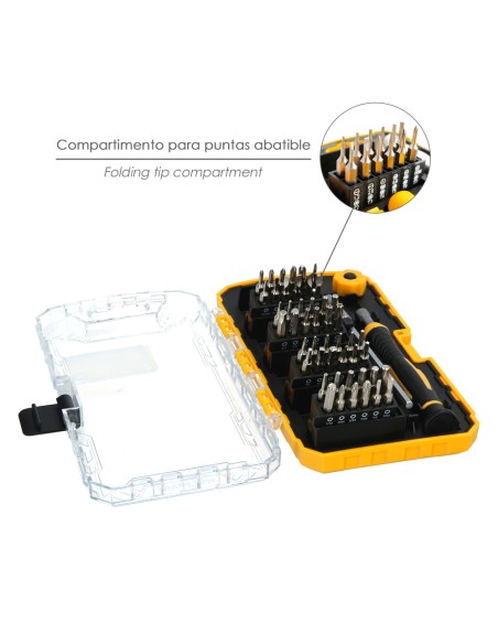 Juego Destornilladores Precision Con 51 Piezas Kit Reparación Herramientas Para Moviles Electronica