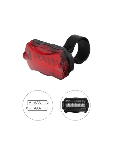 Kit Luces Led Delantera y Trasera Para Bicicleta / Patinete. Funcionamiento a Pilas.