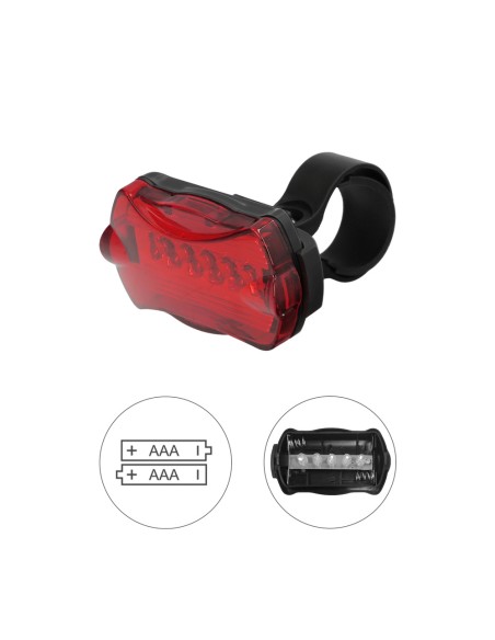 Kit Luces Led Delantera y Trasera Para Bicicleta / Patinete. Funcionamiento a Pilas.