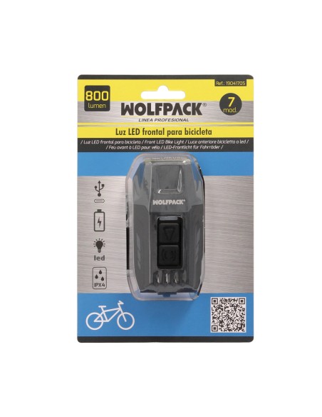 Luz Led Frontal Para Bicicleta / Patinete 800 Lumenes (7 Modos) Bateria Recargable USB