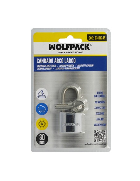 Candado Inoxidable Arco Normal 30mm.