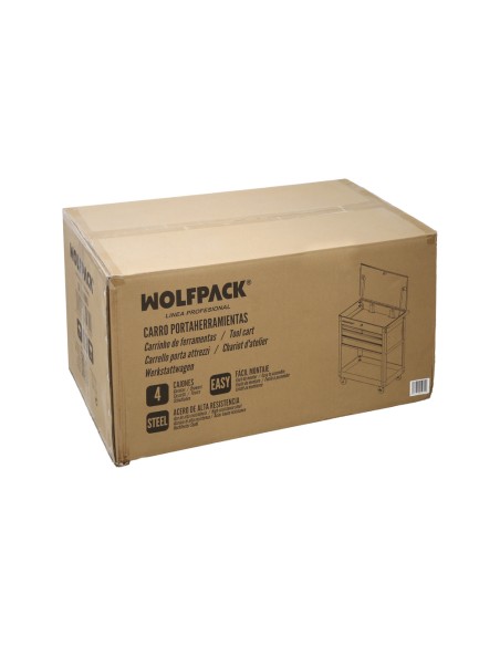 Carro Portaherramientas Metalico 86x44x99 cm. con 4 Cajones y 2 Bandejas